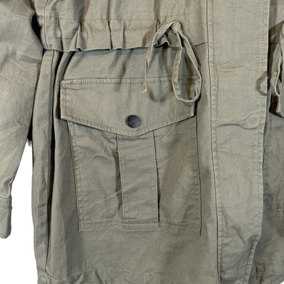 Sanctuary Gray Cotton Blend Casual Classic Full Zip Parka Jacket Women Sz M - Picture 4 of 12